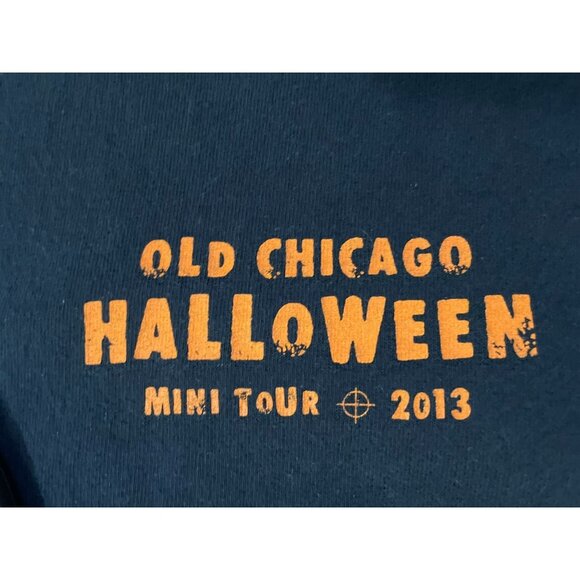 Gildan 2013 Old Chicago Apocalypse T-Shirt Unisex L Used Black Orange Halloween - Picture 3 of 14